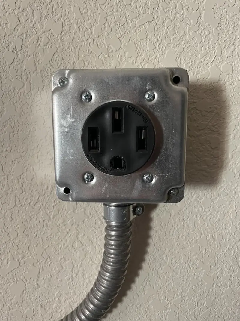 NEMA 14-50 outlet installed for Smart Home Electrical in Schoolcraft